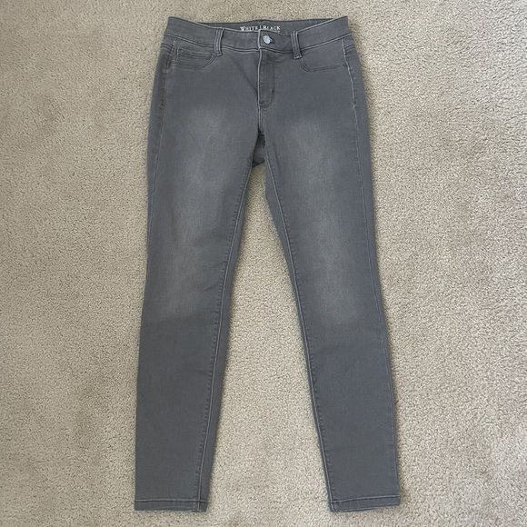 White House Black Market Denim - White House Black Market Jeans Womens Small Grey Skinny Denim Jeggings Stretch